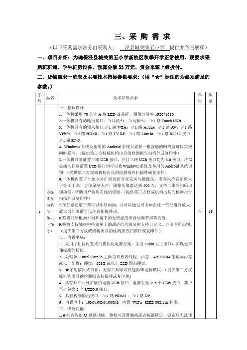 采购需求