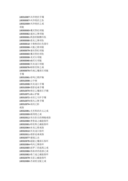 85装备部分代码