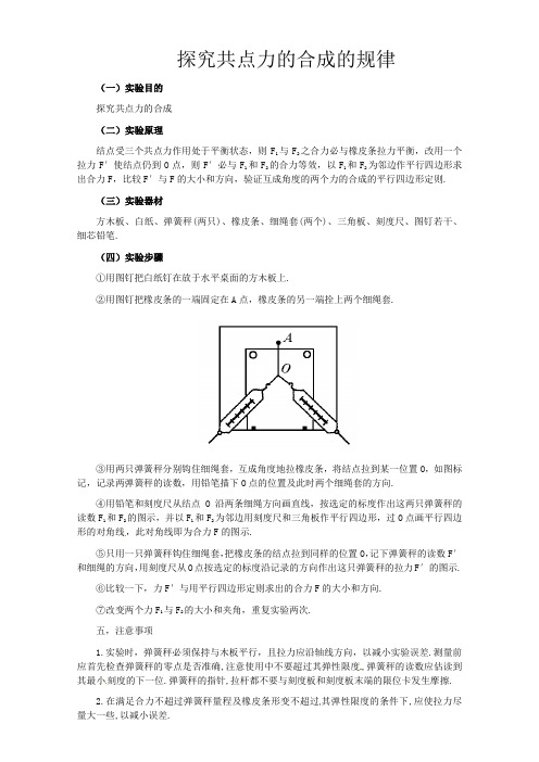 实验__探究共点力合成的规律