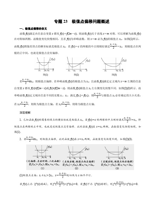 专题23 极值点偏移问题概述(解析版)