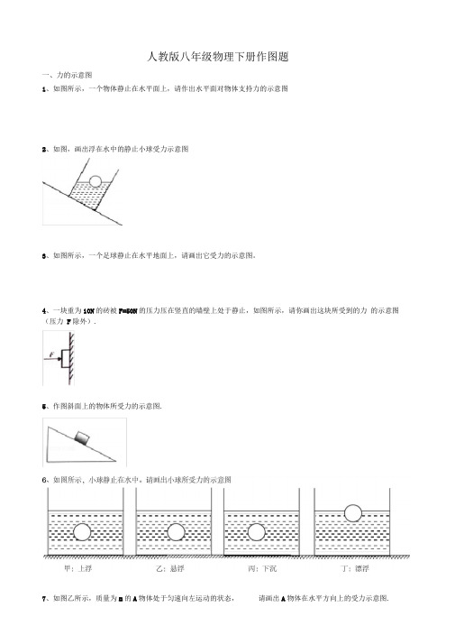 人教版八年级物理下册作图题