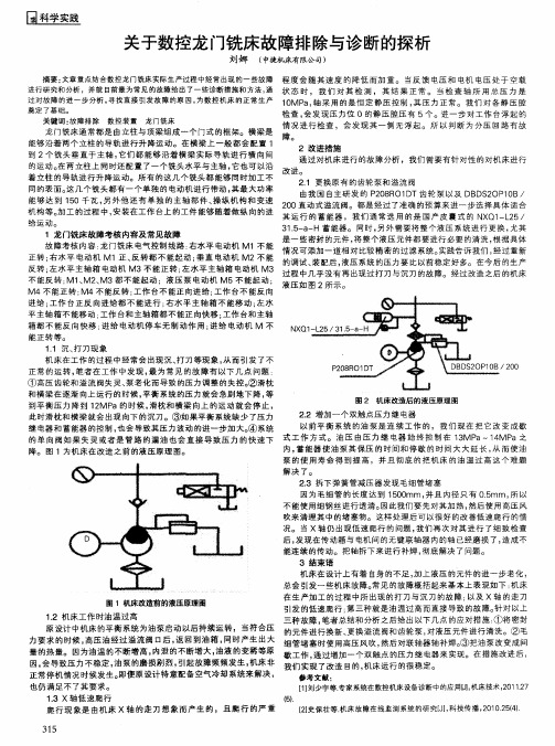 关于数控龙门铣床故障排除与诊断的探析