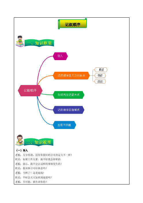 秋季教案03-初一语文-记叙顺序-教师版