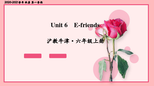 沪教牛津版六年级英语上册Unit 6 E-friends