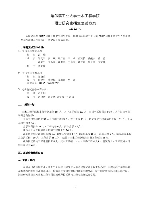 哈工大土木工程学院硕士研究生列入复试名单