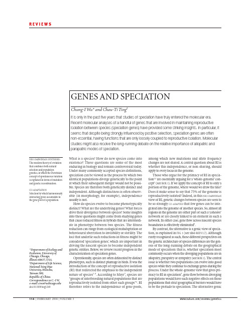 2-Genes and speciation