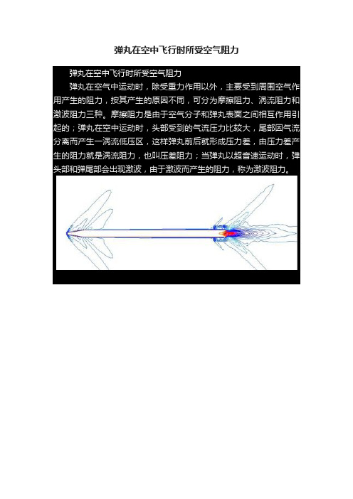 弹丸在空中飞行时所受空气阻力