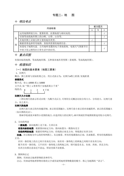 专题复习二：地   图