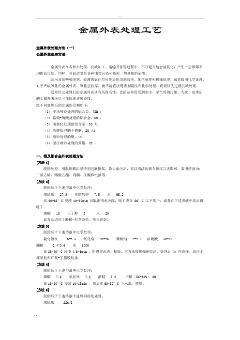 金属表面处理工艺及流程