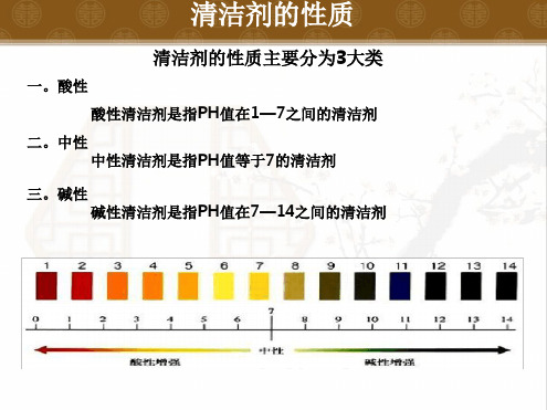 各种清洁剂的性质及使用方法PPT课件