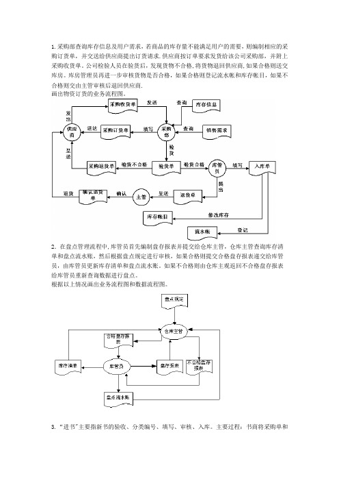 管理信息系统数据流程图和业务流程图(经典作品)