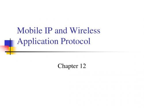 chap12-Mobile IP and Wireless Application Protocol