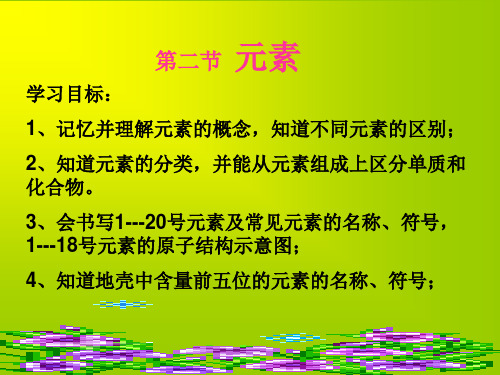 鲁教版五四制八年级化学课件第二节元素