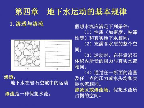 水文地质学基础 第四章 地下水运动的基本规律.