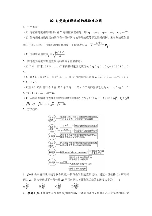 002 匀变速直线运动的推论及应用