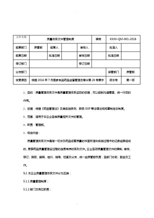 SMP(1)QM-003药品质量文件管理制度