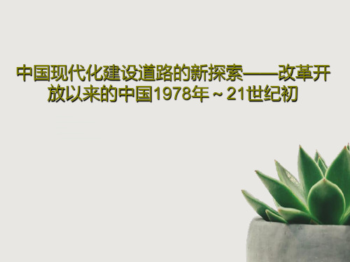 中国现代化建设道路的新探索——改革开放以来的中国1978年～21世纪初26页PPT