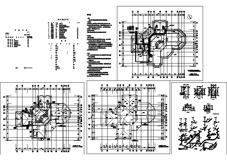 某地区别墅建筑给排水施工cad图