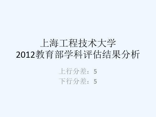 五分分差内上海工程技术大学2012年教育部学科评估结果分析