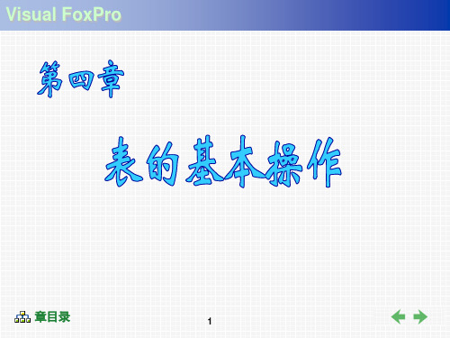 计算机Visual FoxPro第四章 表的基本操作