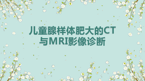 儿童腺样体肥大的CT与MRI影像诊断