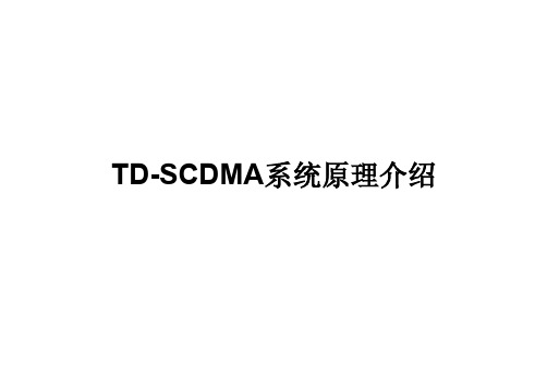 TD-SCDMA系统原理介绍