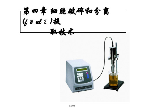 第四章细胞破碎和分离技术