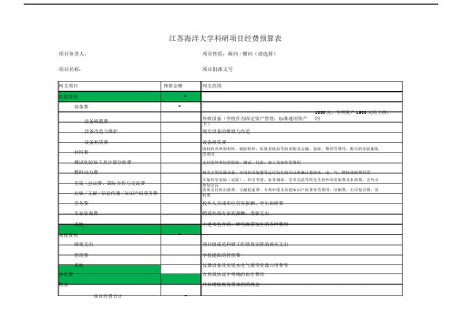 科研经费预算模板+.docx