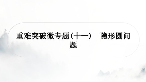 中考数学复习重难突破微专题(十一)隐形圆问题课件