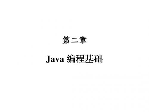 Java 编程基础