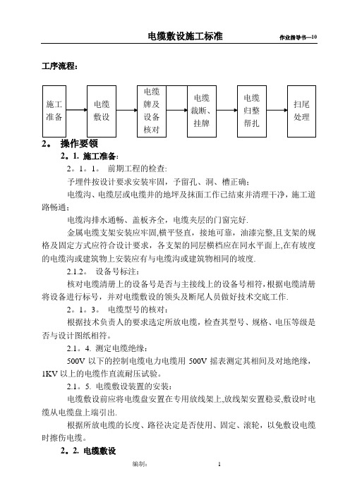 普速铁路牵引变电所施工电缆敷设