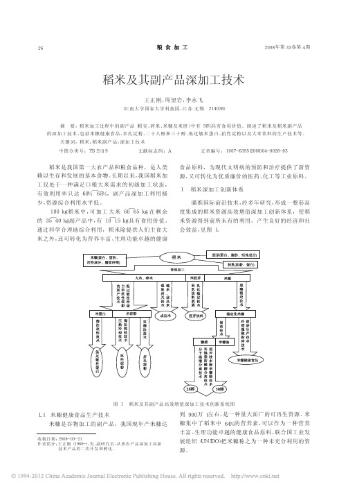 稻米及其副产品深加工技术