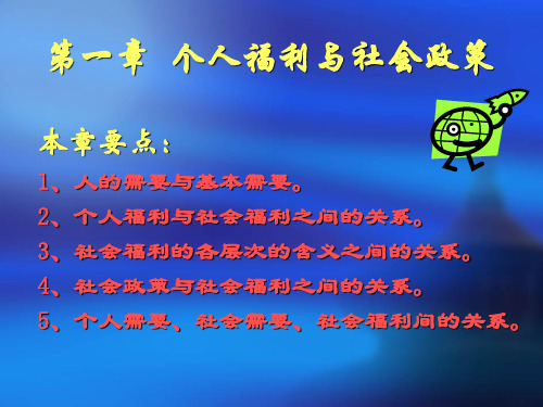 社会政策与社会福利之间的关系.ppt