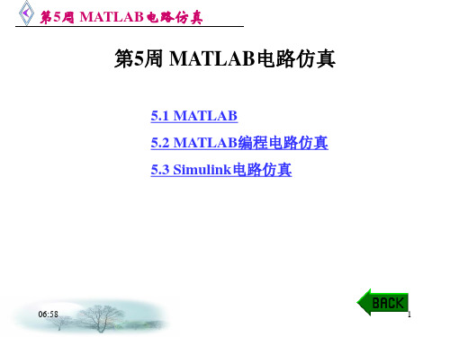 MATLAB电路仿真