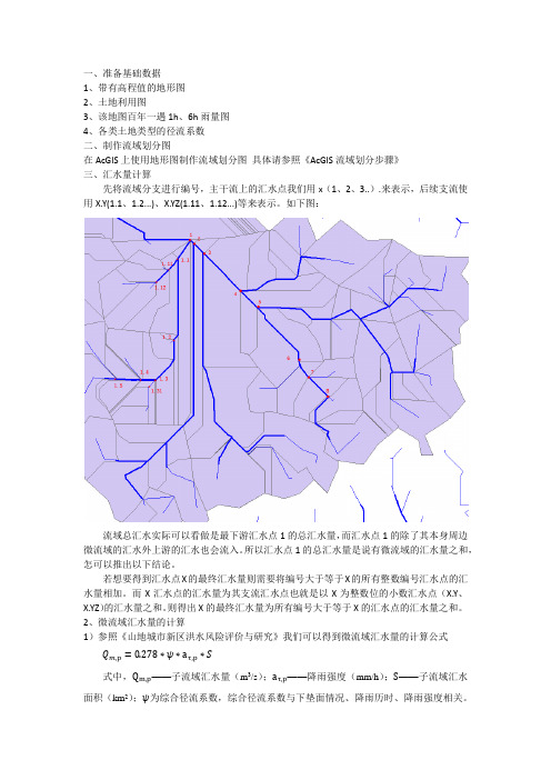 使用ArcGIS计算水库百年一遇大雨水容量