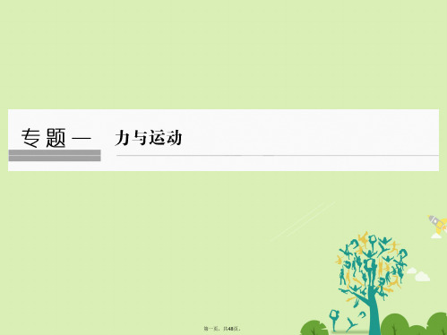(江苏专用)高考物理二轮复习专题一力与运动第1讲力与物体的平衡课件