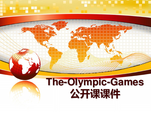 最新The-Olympic-Games公开课课件