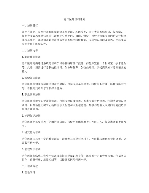 青年医师培训计划