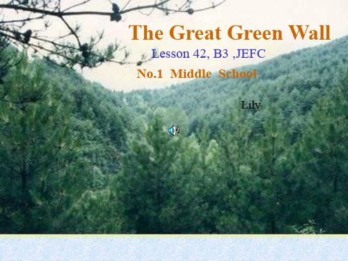 Unit11 Lessn42绿色长城 the great green wall 课件