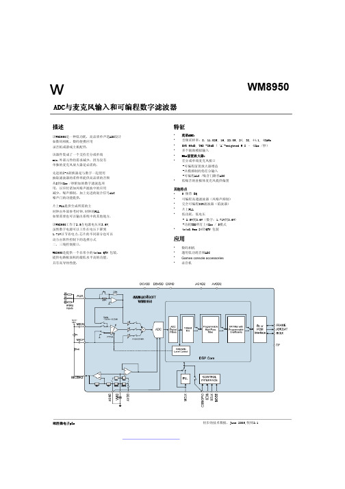 WM8950中文数据手册