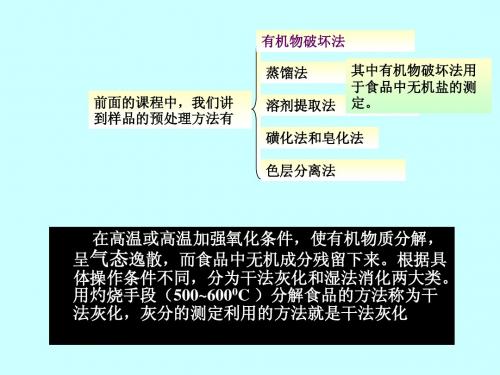 灰f分和矿物质的测定