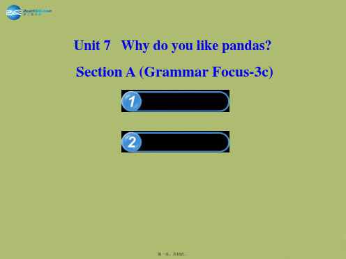 六年级英语下册 Unit 7 Why do you like pandas Section A(Gr