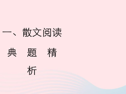 2019年中考语文复习第二部分现代文阅读专题一文学作品阅读(散文小说)散文阅读习题课件