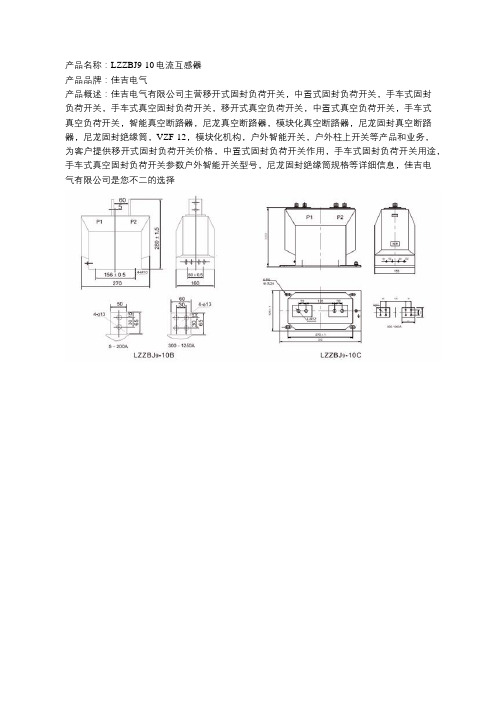 LZZBJ9-10电流互感器