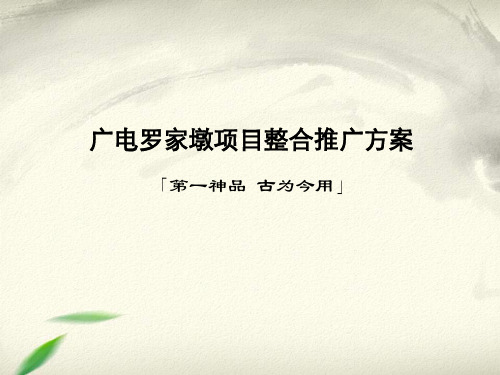武汉桥口滨江第一城项目整合推广广告方案-101PPT