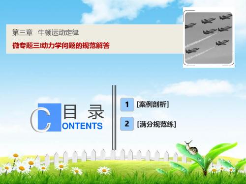2019届高三物理人教版一轮课件:第三章微专题三动力学问题的规范解答