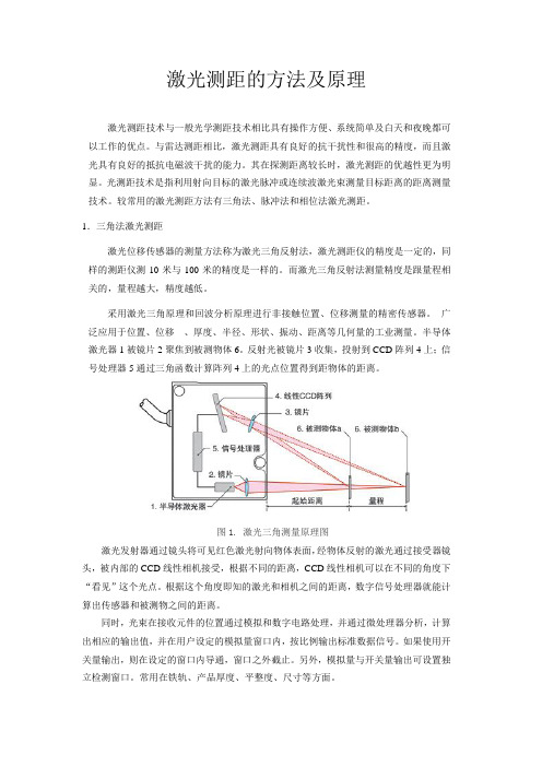 激光测距的方法及原理