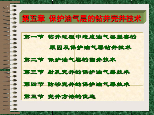 保护油气层钻井完井技术