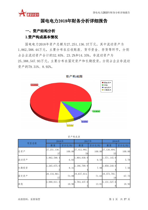 国电电力2018年财务分析详细报告-智泽华