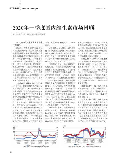 2020年一季度国内维生素市场回顾